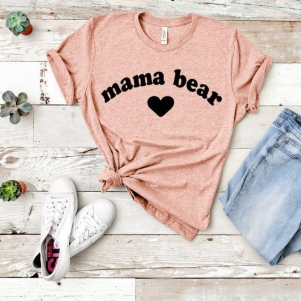 Mama Bear shirt. Tshirt. Bella Canvas